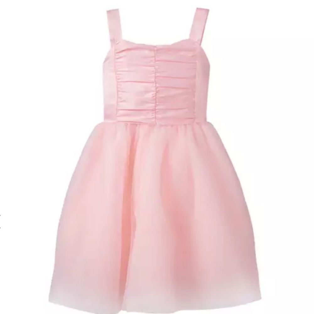 Janie and Jack Collections Petal Pink Ballerina tulle lace up dress size 2T EUC